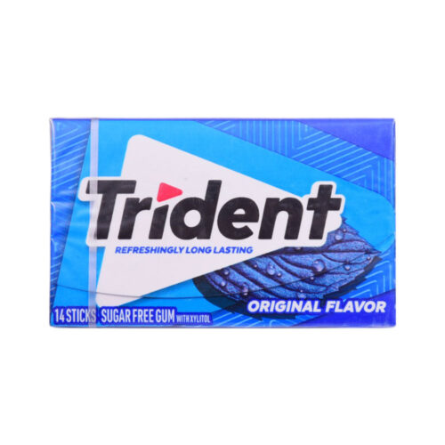 TRIDENT BUBBLE GUM ORIGINAL SUGAR FREE 14 STICKS