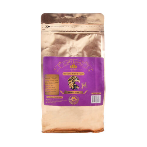 CAFFE LUSSO HOLIDAY BLEND 7030 COFFEE BEANS POUCH 400GM