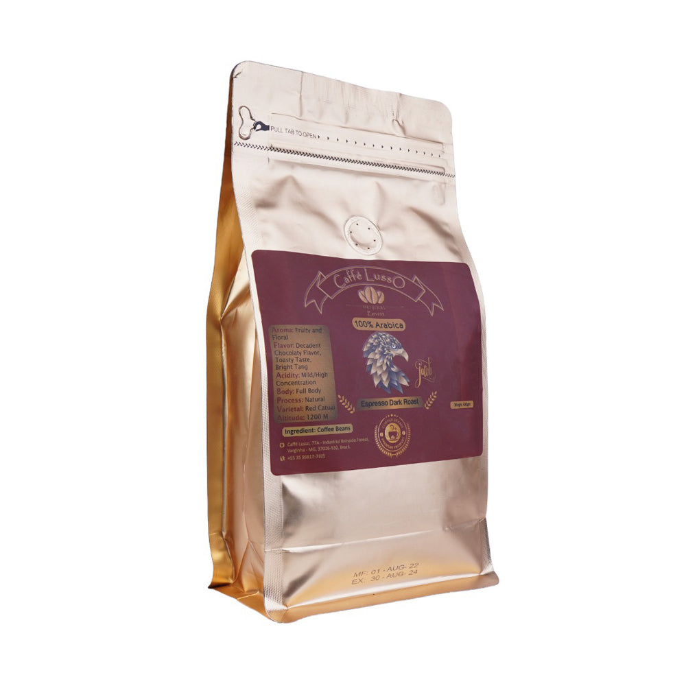 CAFFE LUSSO 100% ARABICA EXPRESSO DARK ROAST COFFEE BEANS 400GM