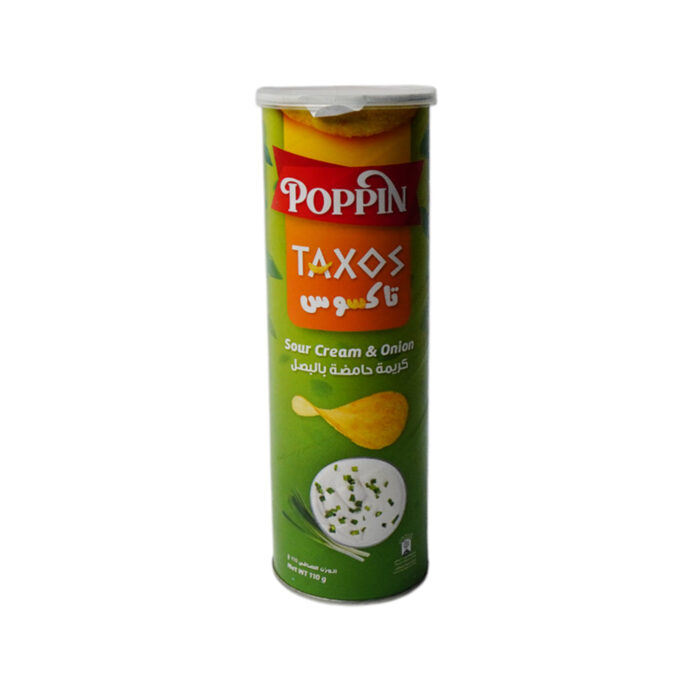 POPPIN CHIPS TAXOS SOUR CREAM & ONION 110 GM