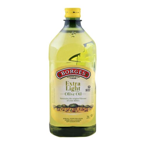 BORGES EXTRA LIGHT OLIVE OIL BOTTLE 2 LTR