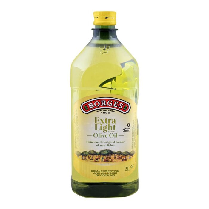 BORGES EXTRA LIGHT OLIVE OIL BOTTLE 2 LTR