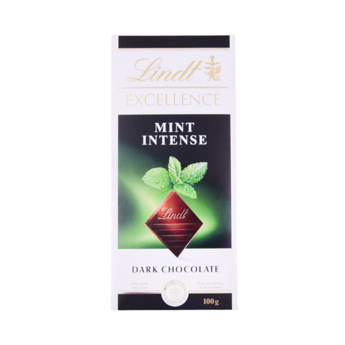 LINDT EXCELLENCE DARK CHOCOLATE MINT INTENSE 100 GM