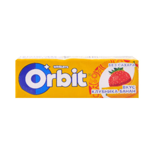 WRIGLEYS ORBIT GUM BUBBLE STRAWBERY AND BANANA  FRESH 13 GM