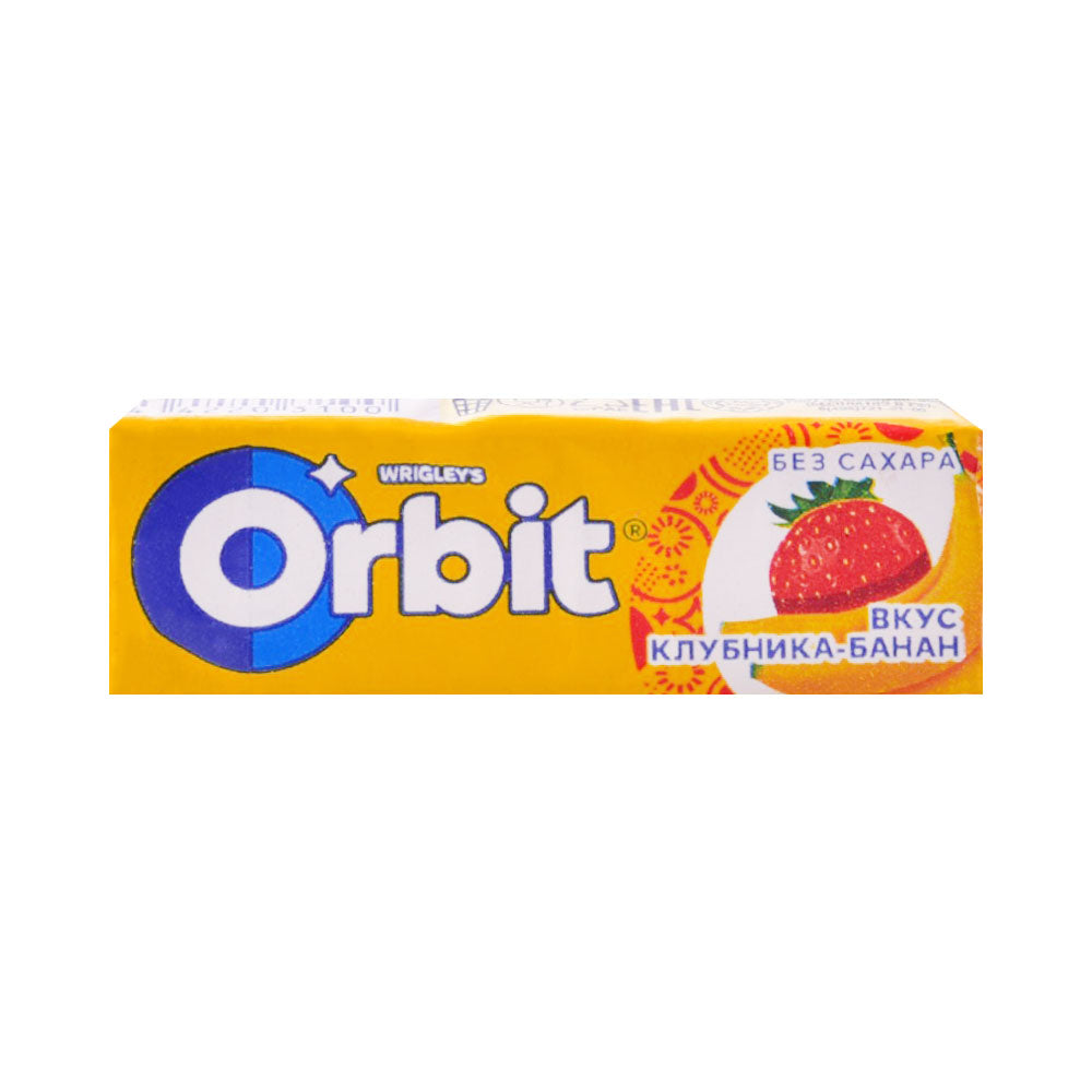 WRIGLEYS ORBIT GUM BUBBLE STRAWBERY AND BANANA  FRESH 13 GM