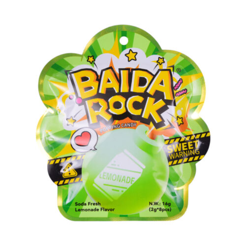 BAIDA ROCK POPPING CANDY LOLLIPOP LEMONADE 16 GM