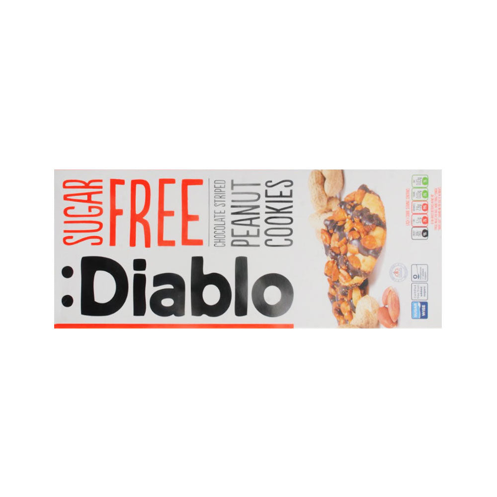 DIABLO COOKIES SUGAR FREE CHOCOLATE PEANUT COOKIES 135 GM