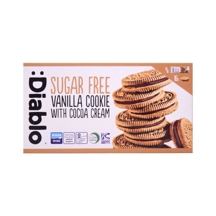 DIABLO BISCUIT SUGAR FREE VANILLA COOKIE WITH COCOA CREAM 17