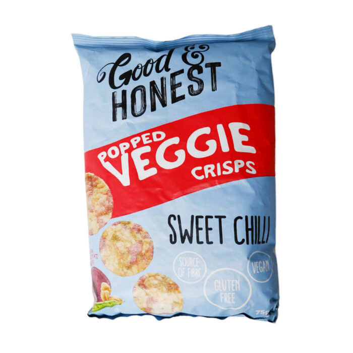 GOOD & HONEST POPPED VEGGIE SWEET CHILLI CHIPS 75 GM