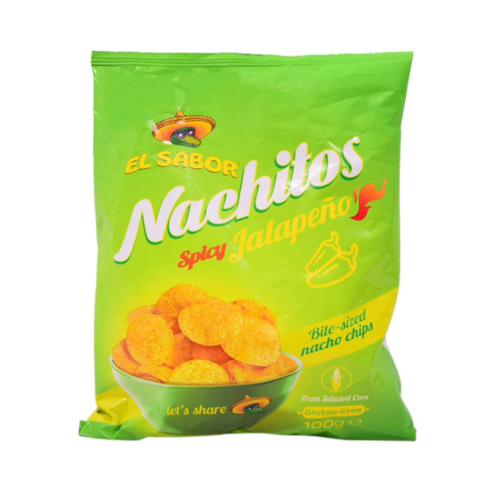 EL SABOR NACHITOS CHIPS SPICY JALAPENO 100 GM