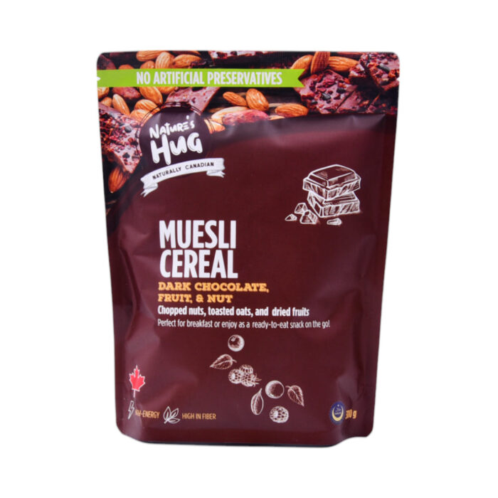 N HUG MUESLI DARK CHOCOLATE FRUIT AND NUT CEREAL 300 GM