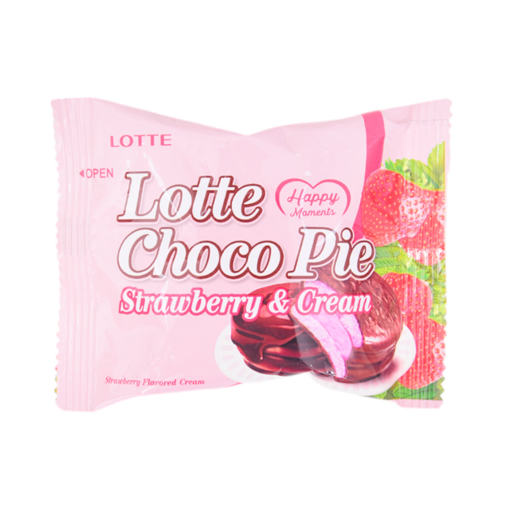 LOTTE CHOCO PIE STRAWBERRY & CREAM 31 GMS