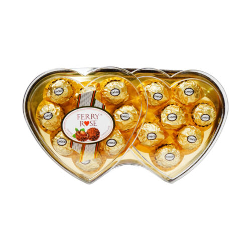 FERRY R0SE CHOCOLATE DOUBLE HEART SHAPE BOX T-16 200 GM