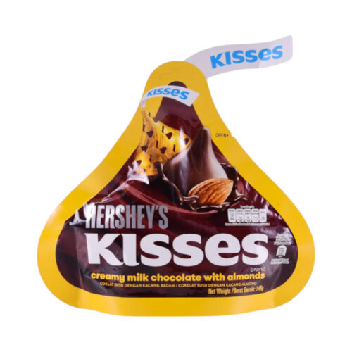HERSHEYS KISSES CHOCOLATE CREAMY MILK  ALMONDS 82 GM