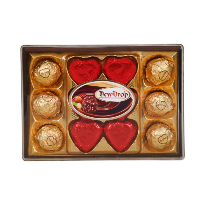 DEW DROP PEANUT CHOCOLATE ASSORTED SQUARE SHAPE S12G 123 GM