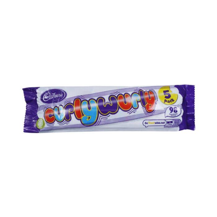 CADBURY CHOCOLATE CURLY WURLY 5PC PACK 107.5 GM