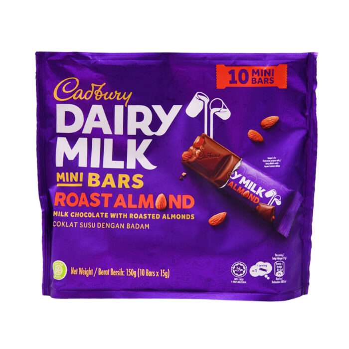 CADBURY DAIRY MILK CHOCOLATE ROAST ALMOND POUCH 150 G