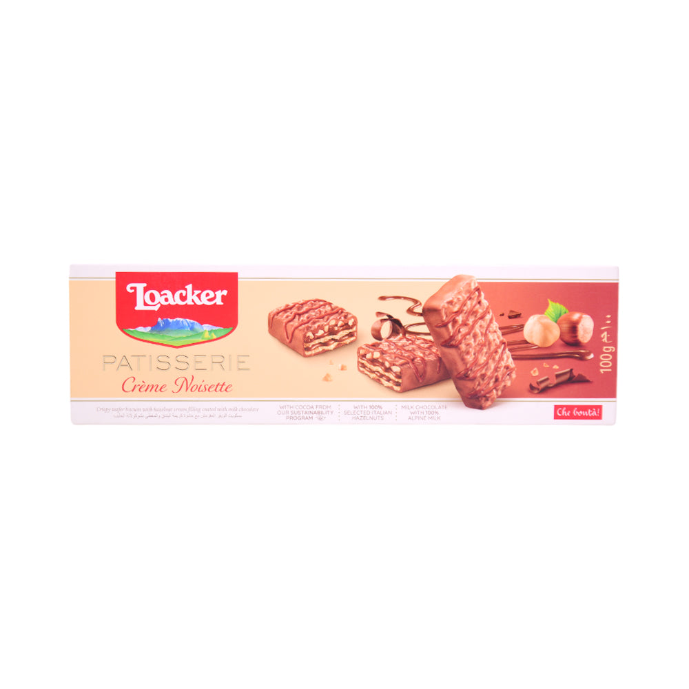 LOACKER WAFER PASTECCERIA NOSTILLE 100 GM