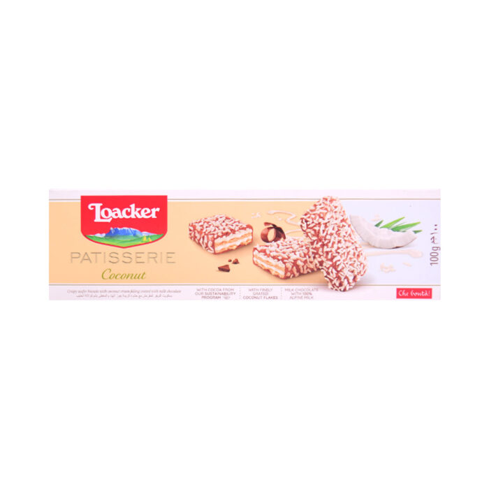 LOACKER WAFER PASTECCERIA COCONUT 100 GM