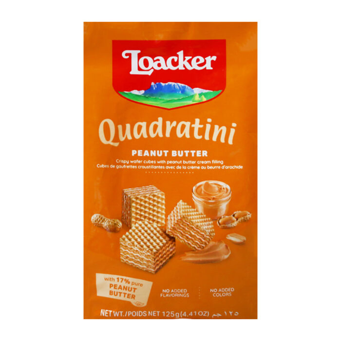 LOACKER QUADRATINI WAFER PEANUT BUTTER 125 GM