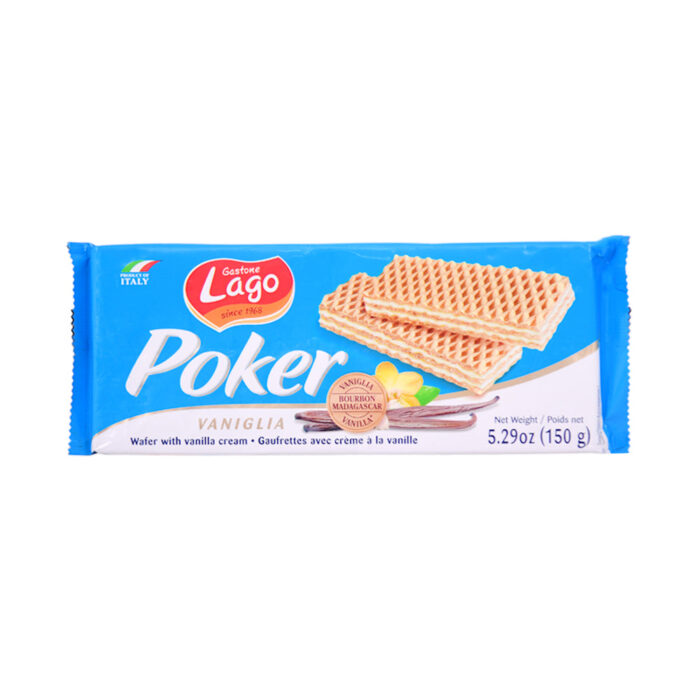 GASTONE LAGO WAFFER POKER VANILA CREAM 150 GM