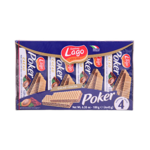 GASTONE LAGO WAFFER POKER CACAO CREAM 180 GM