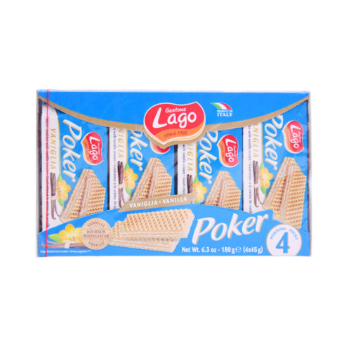 GASTONE LAGO WAFFER POKER VANILLA CREAM 180 GM
