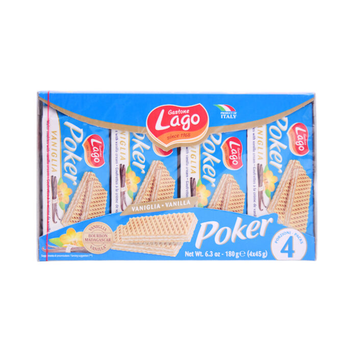 GASTONE LAGO WAFFER POKER VANILLA CREAM 180 GM