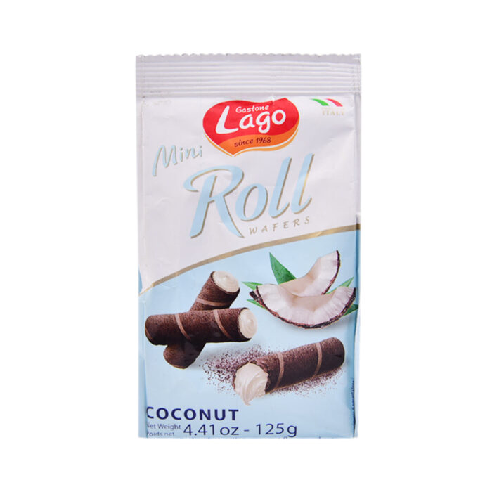 GASTONE LAGO WAFER MINI ROLL COCONUT 125 GM