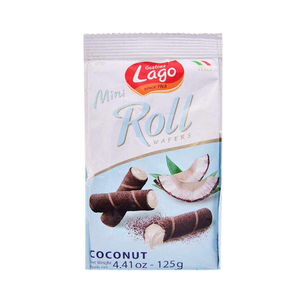 GASTONE LAGO WAFER MINI ROLL COCONUT 125 GM