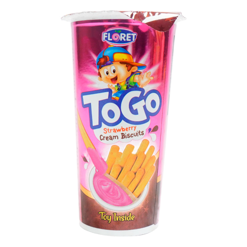 FLORET TOGO STRAWBERRY STICK BISCUIT 40 GM