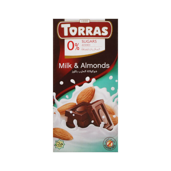 TORRAS MILK CHOCOLATE ALMENDRAS WITH ALMONDS 75G