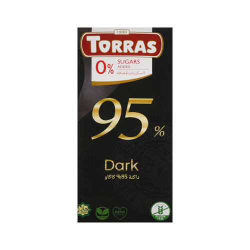 TORRAS DARK CHOCOLATE 95% COCOA 75GM