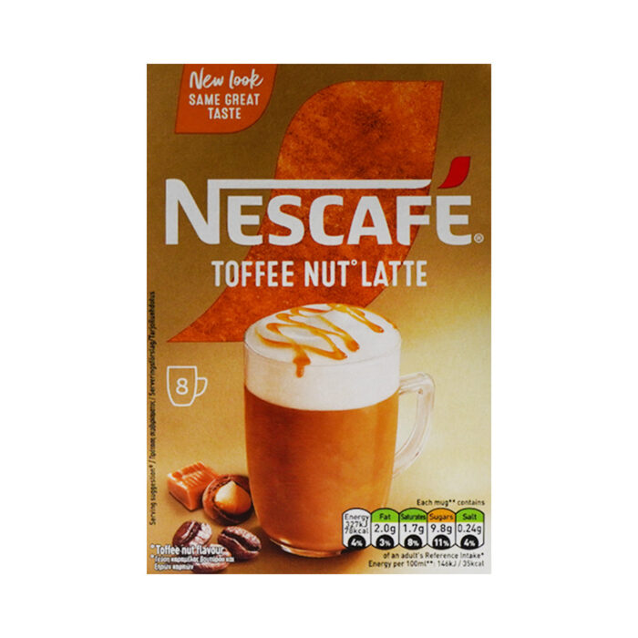 NESCAFE GOLD COFFEE TOFFEE NUT LATTE 8PC 148.8 GM