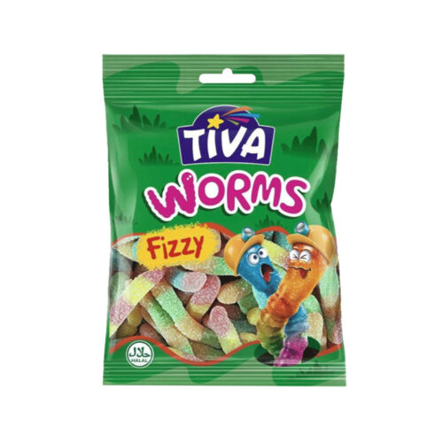 TIVA FIZZ WORMS JELLY 80 GM