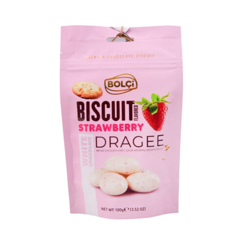 BOLCI WHITE CHOCOLATE BISCUIT STRAWBERRY DK152 100 GM