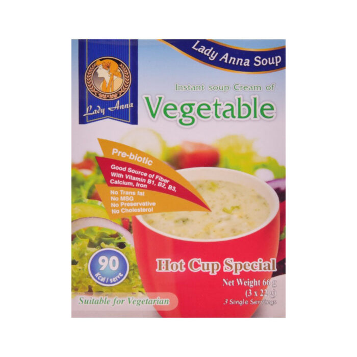 LADY ANNA INSTANT SOUP CREAM VEGETABLE 66G (3X22G)