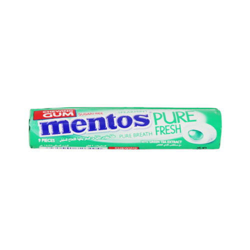 MENTOS PURE FRESH SPEARMINT SUGARFREE CHEWING GUM 9PCS