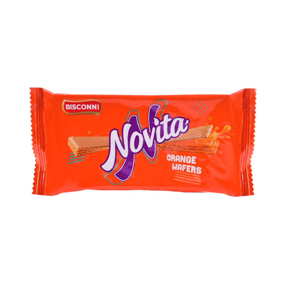 BISCONNI NOVITA WAFERS ORANGE HALF ROLL 24 GM