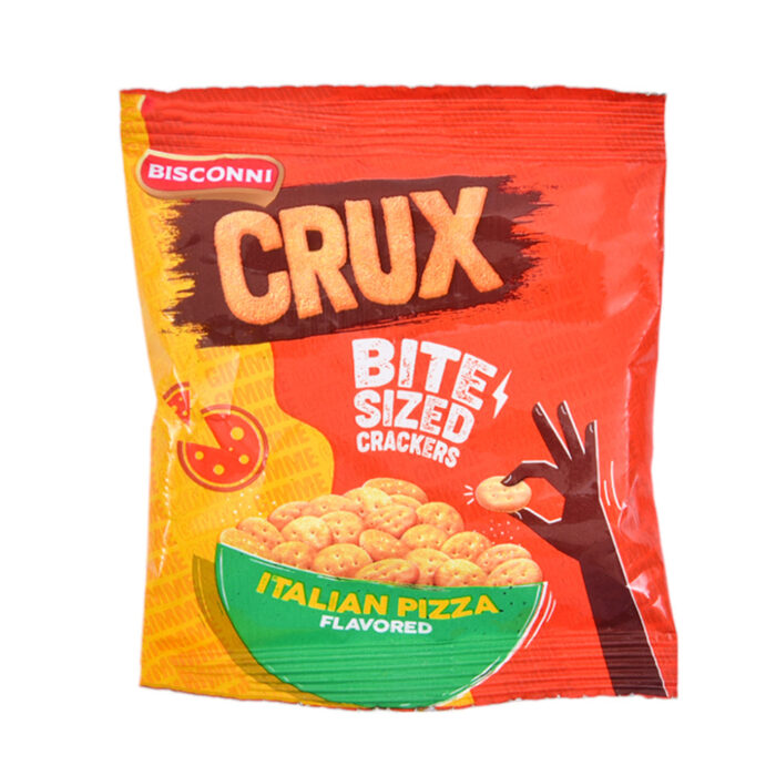 BISCONNI CRUX BITE CRACKERS ITALIAN PIZZA 7.7 GM