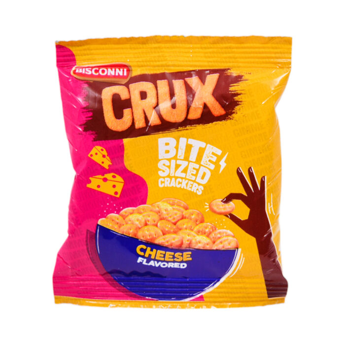 BISCONNI CRUX BITE CRACKERS CHEESE 7.7 GM