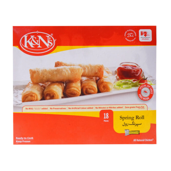 K AND N CHICKEN SPRING ROLL 18 PCS 630 GM