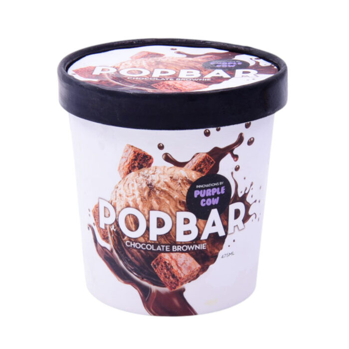 POPBAR CHOCOLATE BROWNIE ICE CREAM CUP 475 ML