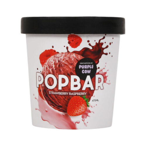 POPBAR STRAWBERRY RASPBERRY ICE CREAM CUP 475 ML