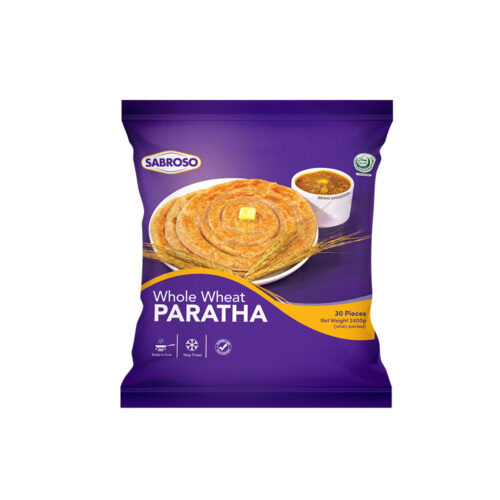 SABROSO WHOLE WHEAT PARATHA 30 PCS 2400 GM