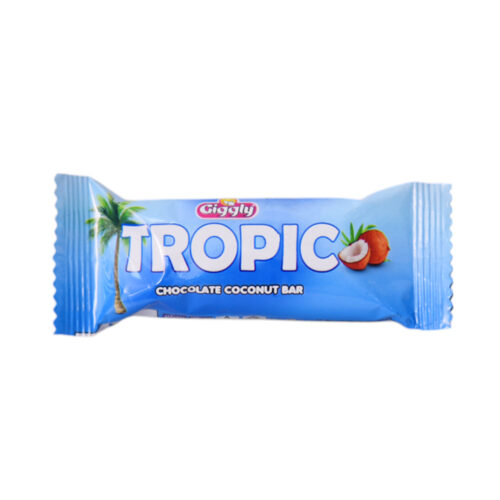 GIGGLY TROPIC CHOCOLATE COCONUT BAR 22 GM RS 20 PACK 15 / BO