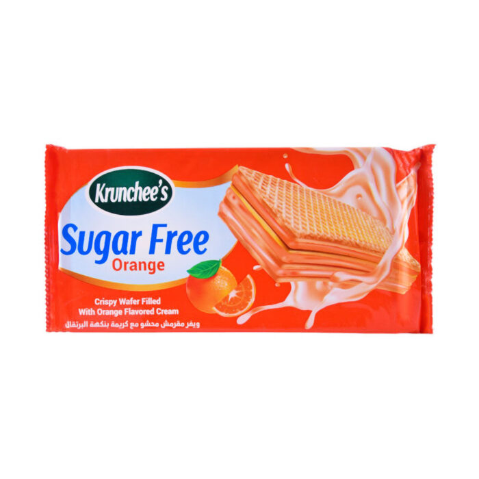 KRUNCHEES SUGAR FREE WAFER ORANGE 100GM