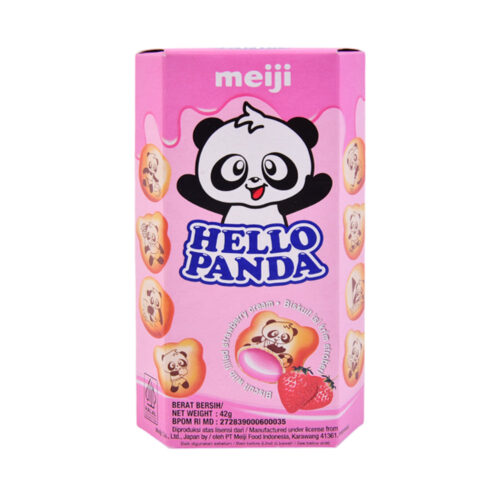 MEIJI HELLO PANDA BISCUIT STRAWBERRY 39 GM BASIC
