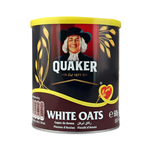 QUAKER CEREAL WHITE OATS TIN 500 GM