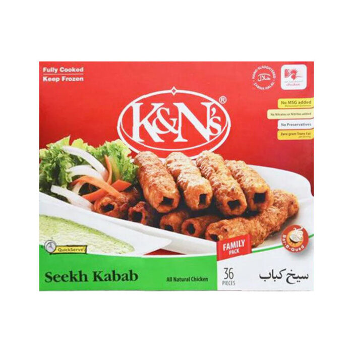 K AND N SEEKH KABAB FAMILY PACK 36 PCS 1.08 KG